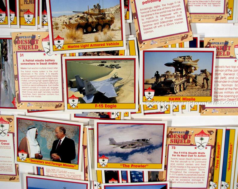 Sampling Of Pacific Trading Cards: Operation Desert Shield Trading Cards Sampling Of Pacific Trading Cards: Operation Desert Shield Trading Cards
