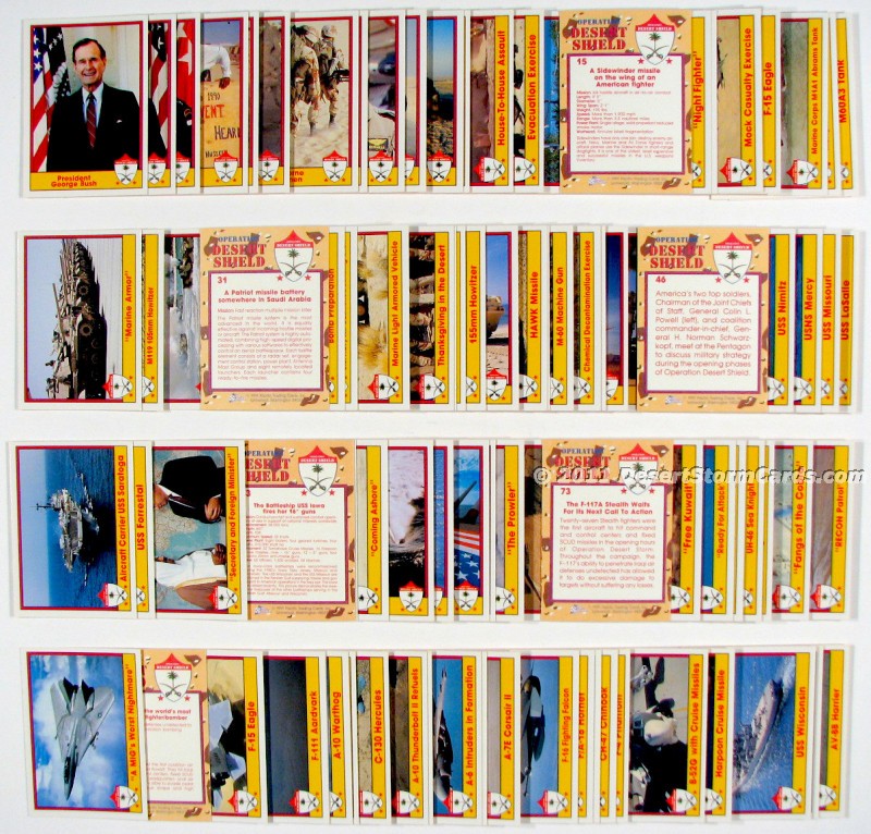 Display Of Pacific Trading Cards: Operation Desert Shield Trading Card Set