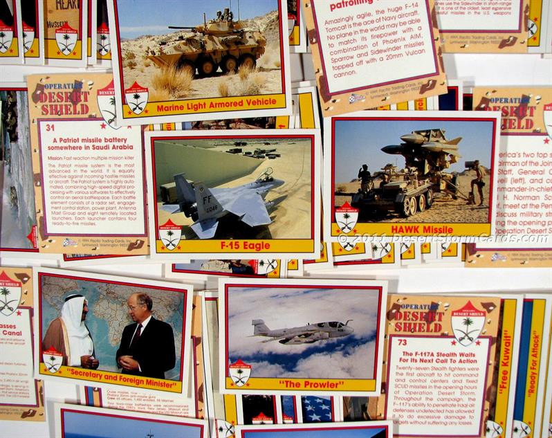 Sampling Of Pacific Trading Cards: Operation Desert Shield Trading Cards