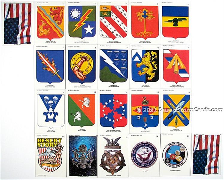 Display of Topps Desert Storm 1 Coalition For Peace Trading Cards Sticker Set Display of Topps Desert Storm 1 Coalition For Peace Trading Cards Sticker Set